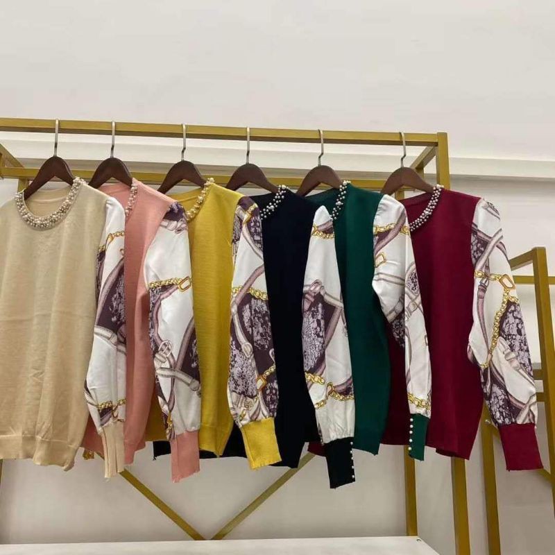 blouse rajut import / baju wanita mutiara