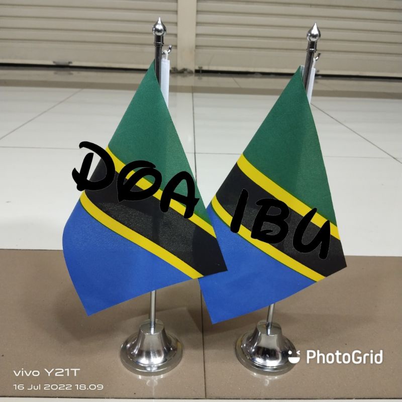 

best seller tiang stenlis meja+bendera TANZANIA ready stock
