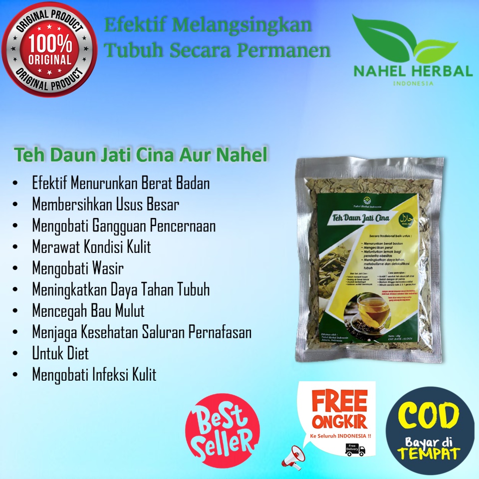 Obat Diet Teh Pelangsing Nahel Original - Ramuan Herbal Slim Untuk Pembakar Peluntur Lemak Perut Bun