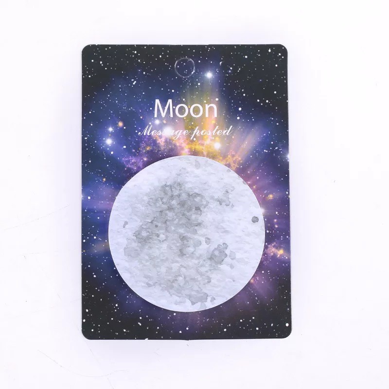 RB01 FUNSTORE STICKY NOTE BENTUK PLANET /STICKY NOTE PLANET-MOON