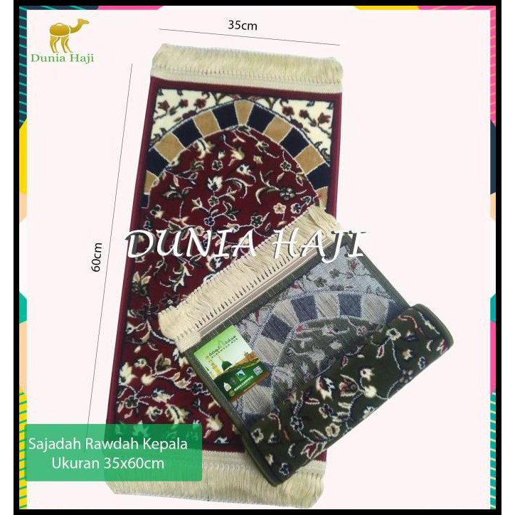 Hot Sajadah Kepala Rawdah Original Saudi Tebal Raudah Mini Raudoh -
