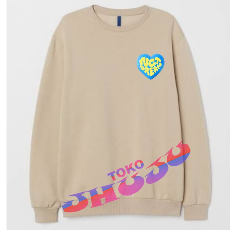 Basic Sweater NCT Dream Love Blue Logo Kecil Print DTF