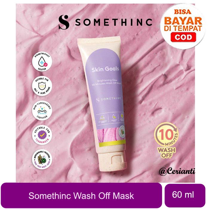 SOMETHINC SKIN GOALS Brightening Glow 10-Minutes Wash Off Mask - Masker Mencerahkan Kulit_Cerianti