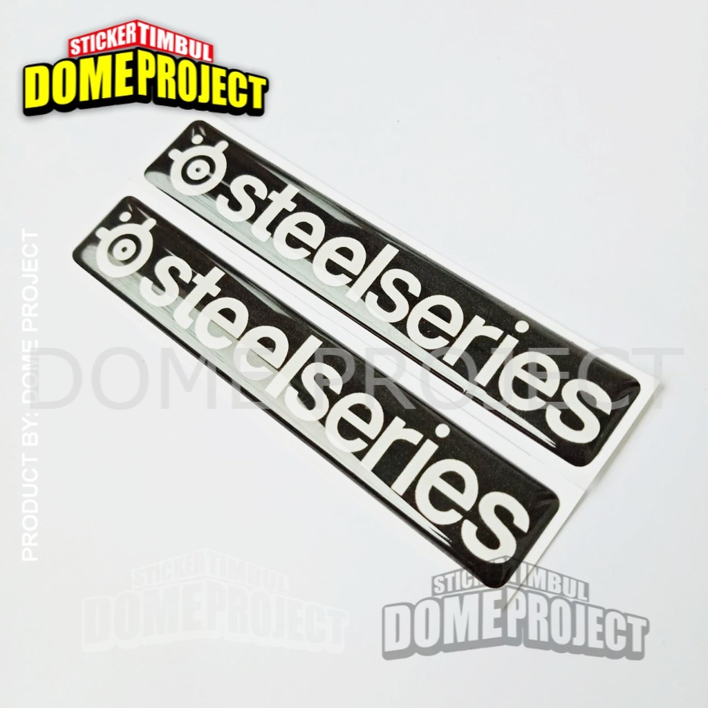 STIKER MOTOR EMBLEM STEEL SERIES STIKER RESIN TIMBUL LENTUR STICKER CASING PC