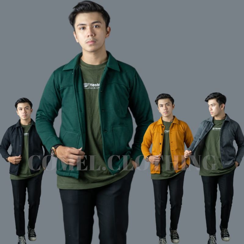 Jaket Shacket Pria  Jaket Terlaris Jaket Shacket Pria  Jaket Fleece