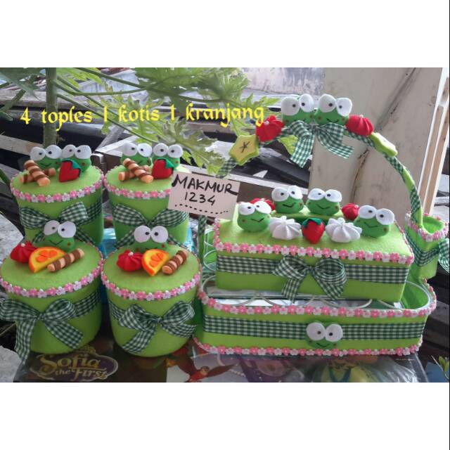 1 kg, Set toples hias, toples hias lebaran, toples flanel, toples lebaran