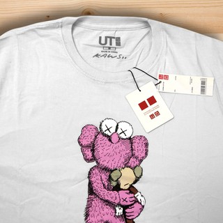 T SHIRT KAOS  UNIQLO  X KAWS PINK BFF AUTHENTIC ORIGINAL  