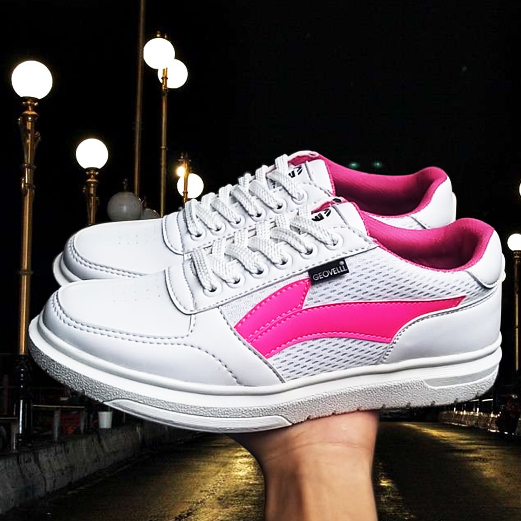 GEOVELLI WANITA - Sneakers Original Wanita Lokal Premium Quality Model White Kekinian Nyaman Dipakai