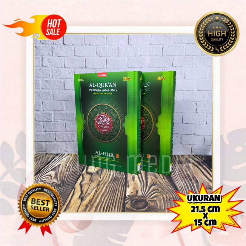 Alqur’an Al Hijr A5 Perkata Sambung Hardcover, Al Quran Transliterasi, Al Quran Terjemahan, Al Qur’a