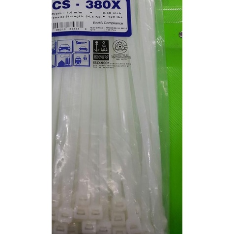 

● Kabel Ties / Kabel Tis / Cable Tie CS 380 X 7.6 mm Putih 38 cm SIGMA ✸
