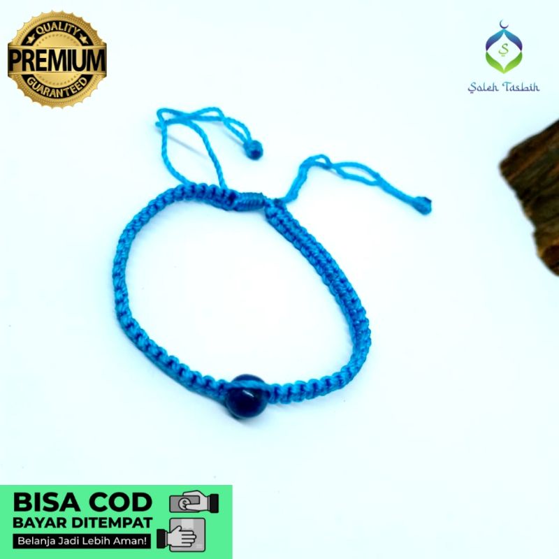 Gelang Rajut Handmade, Gelang Pria, Gelang Wanita Kekinian!!Bisa Request Warna Benang Dan Butiran