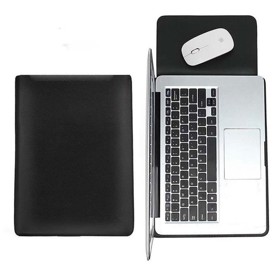 Tas Laptop Softcase Microfiber PU Leather for Macbook 14 inch - Black