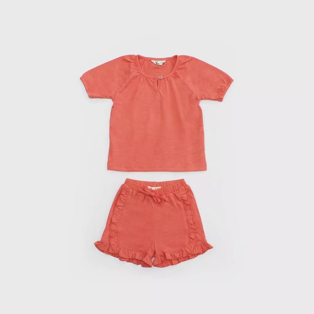 I Am Cotton Setelan Slub Girl 6M-24M