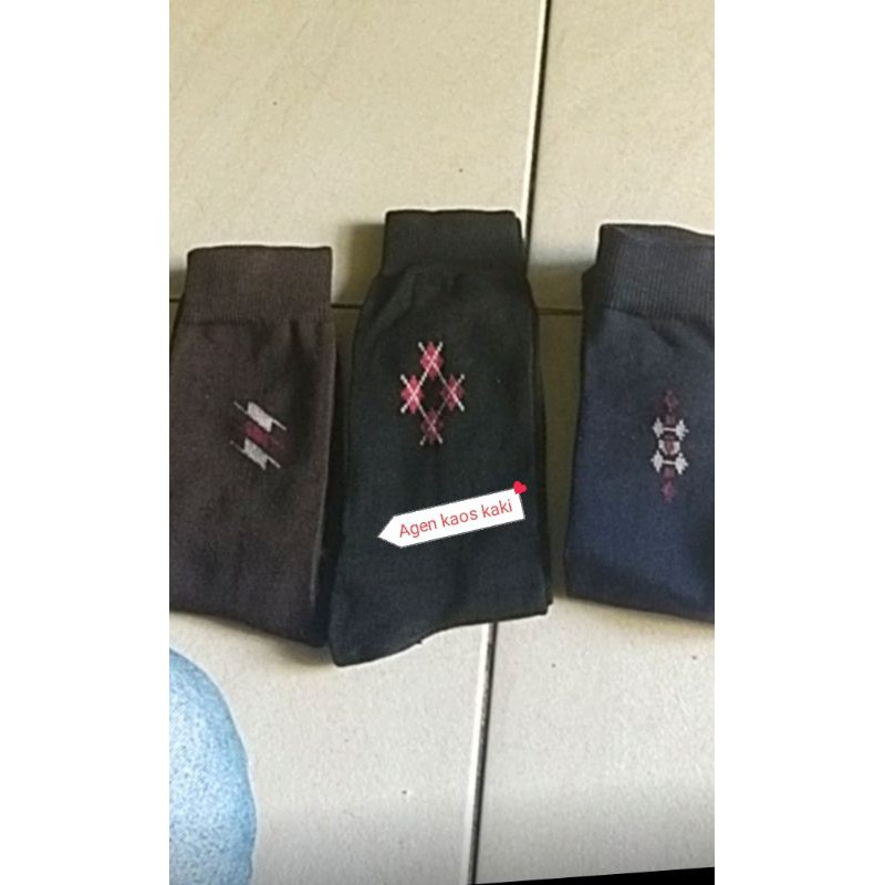 kaos kaki kantoran motif ( 12 pasang )