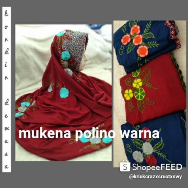 Mukena polino warna