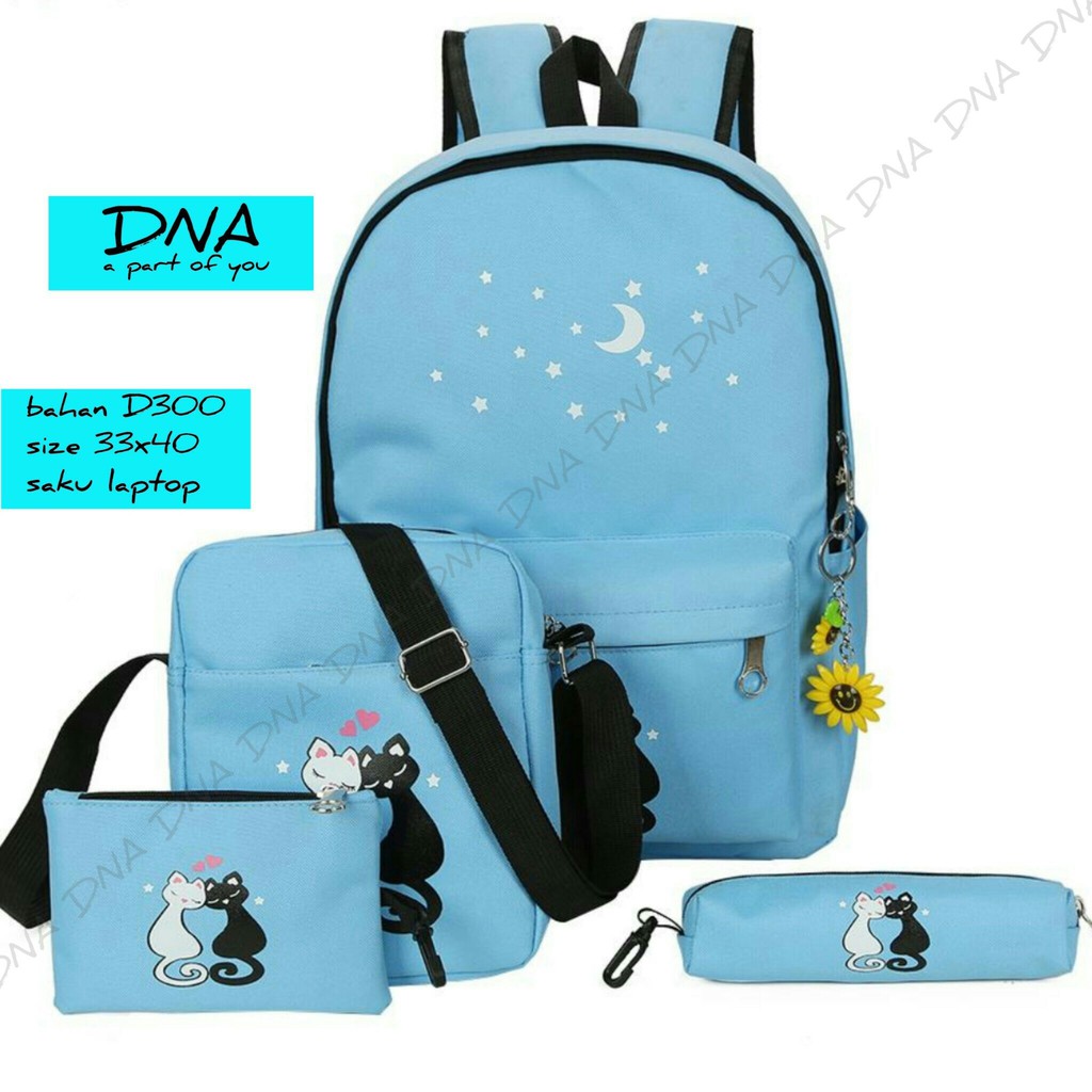 Tas Backpack 4in1 CAT LOVE