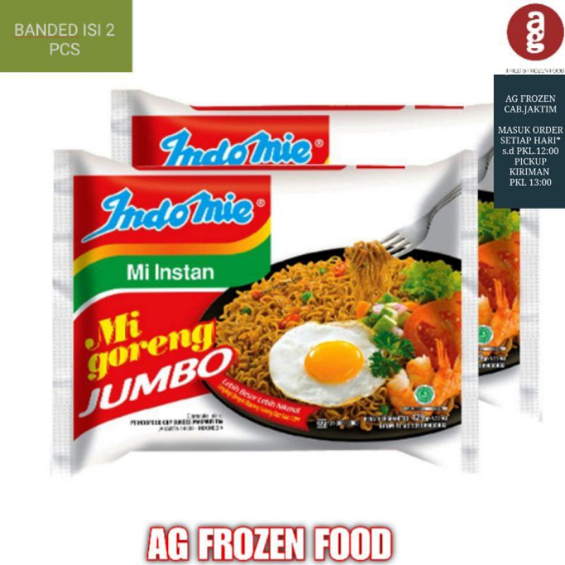 

Indomie Goreng Jumbo Banded Isi 2 Bungkus