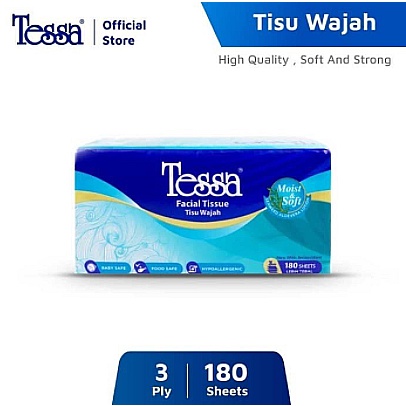 Tissue Tessa TP-10 Facial Tissue Moist &amp; Soft (3ply)