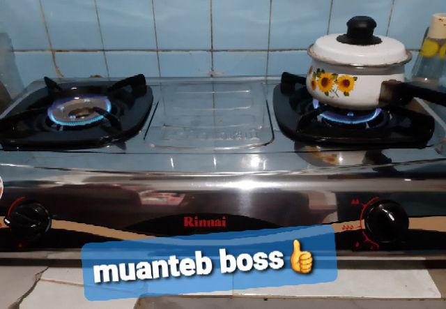 Rinnai Kompor Gas 2 Tungku Ri 522a - 522 A - Ri522a Ada Api Lilin Kecil Sni Original
