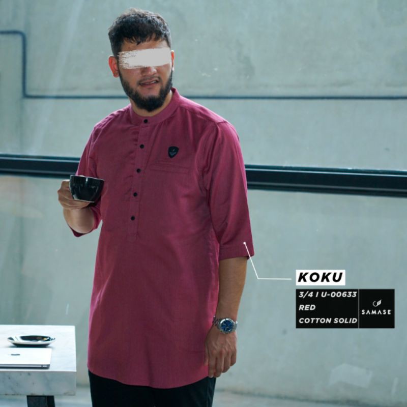 SAMASE KOKU KOKO KURTA U-006 LENGAN 3/4 | RED