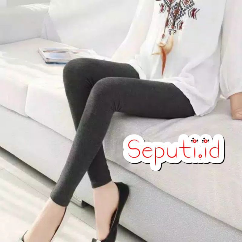 Legging Panjang Soft Rayon Kaos Ukuran L / Standar