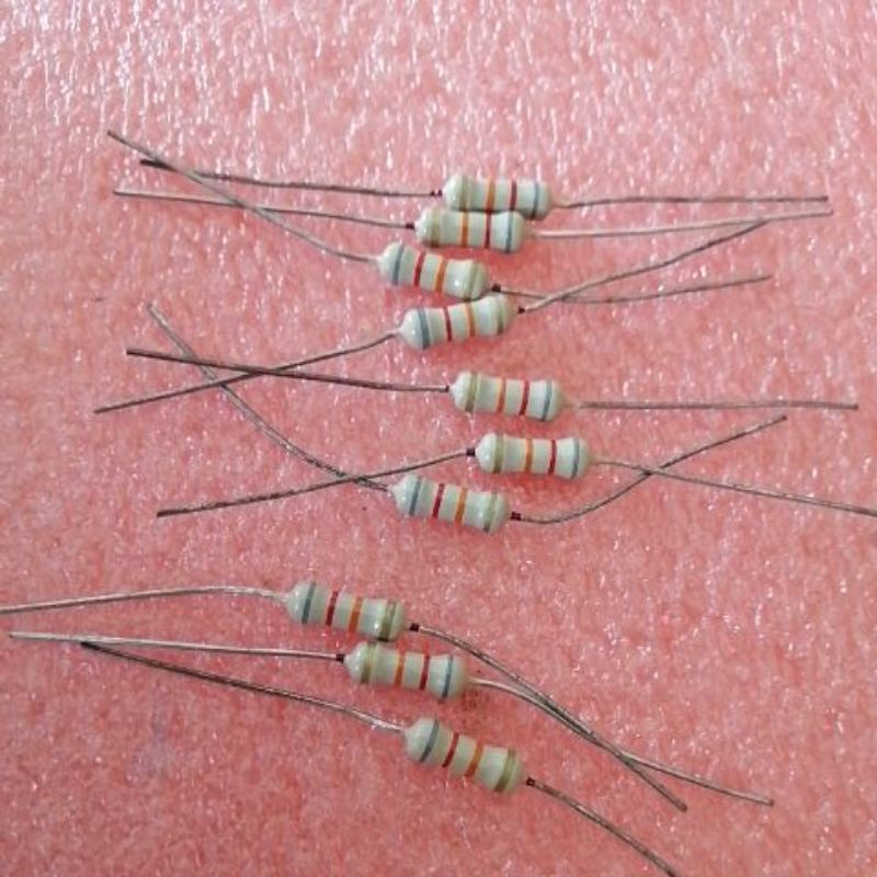 10pcs Resistor 82k 1/2W 82K ohm 1/2W :abu2, merah, orange, emas.