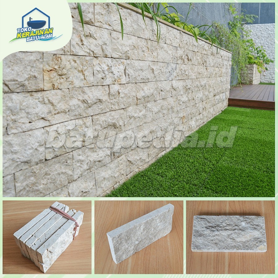 Jual Batu Alam Dinding Crema Marble Natural Surface X Indonesia Shopee Indonesia