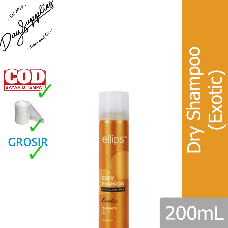 ellips dry shampoo exotic  oren  200ml   dry shampoo for all hair types  1 minute only  200 ml