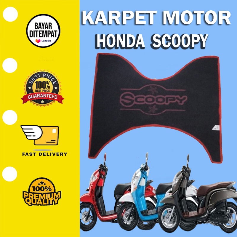 [BISA COD] Karpet Alas Motor Scoopy Pijakan Kaki Keset Motor Anti Selip Scoopy New 2022 2021 2020