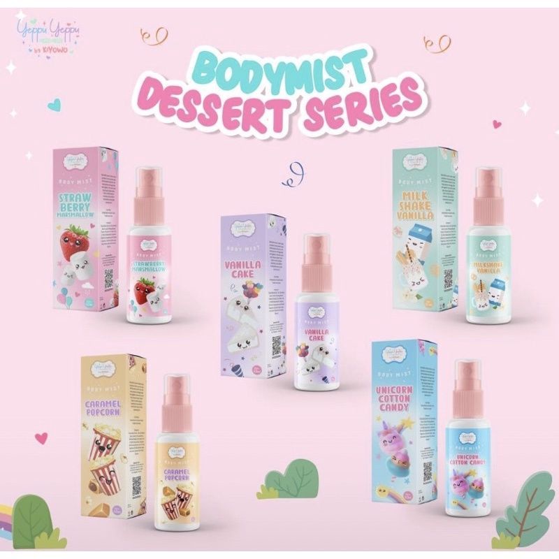 BODY MIST YEPPU YEPPU BY KIYOWO PARFUM BODY MIST BPOM SPRAY 60 ML 100 ML PARFUM BADAN PARFUM UNISEX YEPPU CHINGU DESSERT SERIES