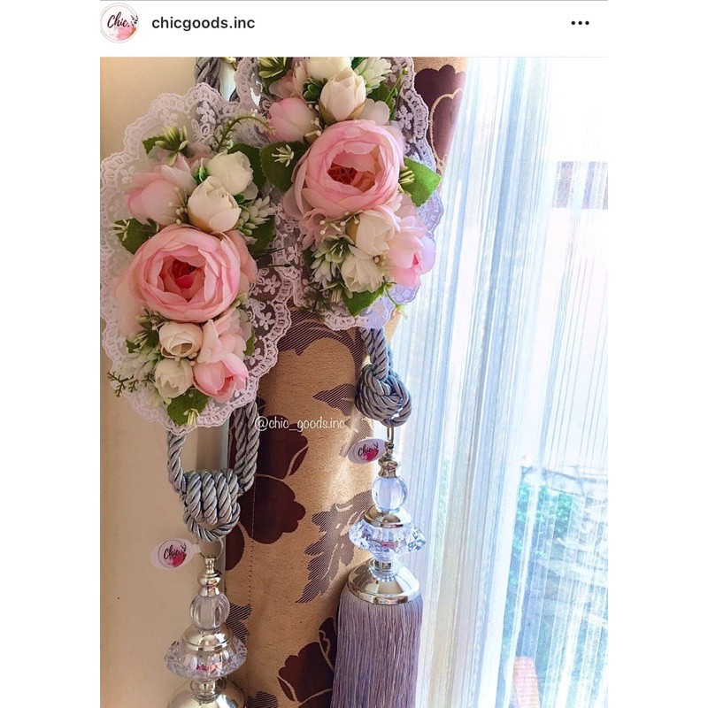 Ikat gorden -peony pink. tali gorden bunga