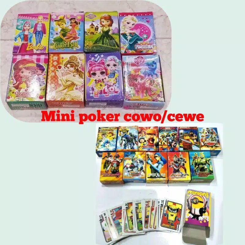 Mainan Kartu Poker /Remi Karakter Lucu Bagus