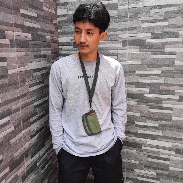 Sako Hanging Wallet Dompet Kartu Gantung Leher Bolak Balik Fashion Korea