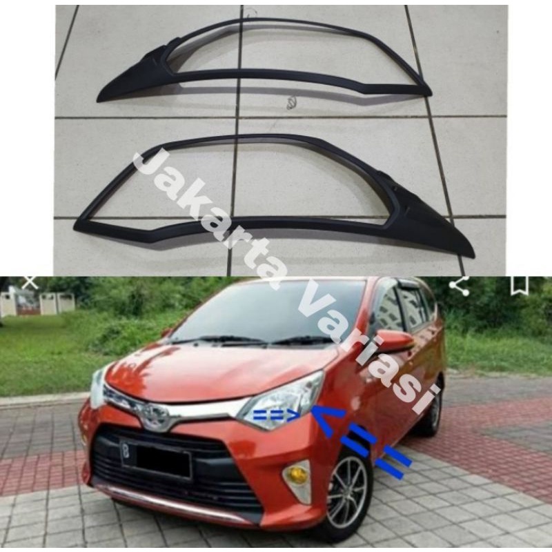 Garnish hitam doff lampu depan CAYLA/SIGRA 2016-2018