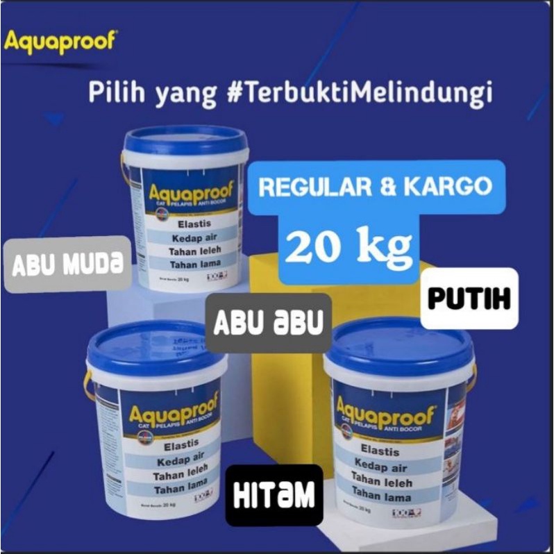 Jual Aquaproof Pail 20kg Waterproofing Warna Abu / Putih / Abu Muda Ukuran 20 kg Asli Pabrik
