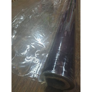 Plastik Mika Roll Tebal 0.10A 1m x 1.37m METERAN Plastik Bening Tebal Lemas, Taplak Meja Sampul Buku-1