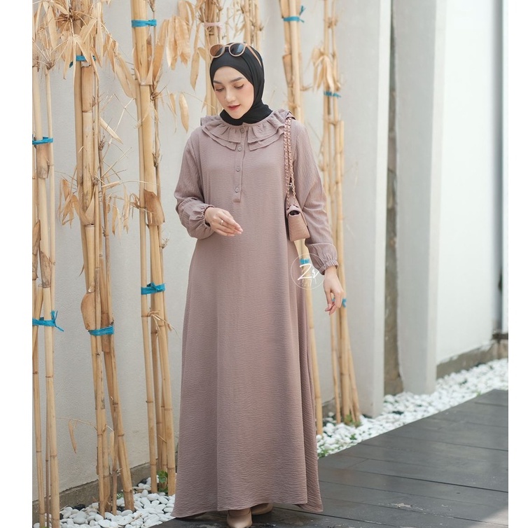 Black Series dan Yasmin dress by zr premium gamis polos basic harian selebgram busana muslim wanita ootd vintage DIY Korea style hangout persatuan komunitas