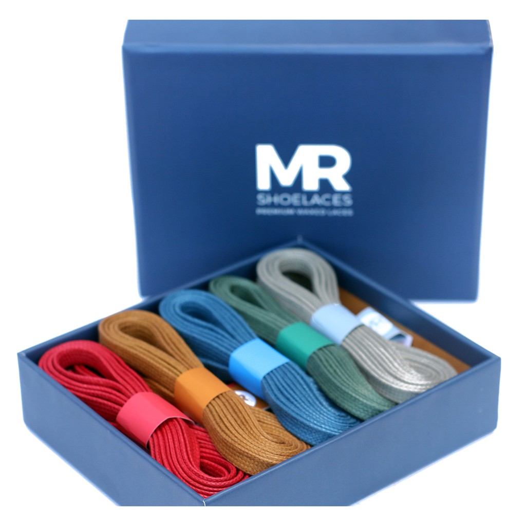 MR Shoelaces BOXFT150 Paket Tali Sepatu Gepeng Flat 6-7mm 150cm Isi 6 atau 10 Pasang (Ultimate Box)