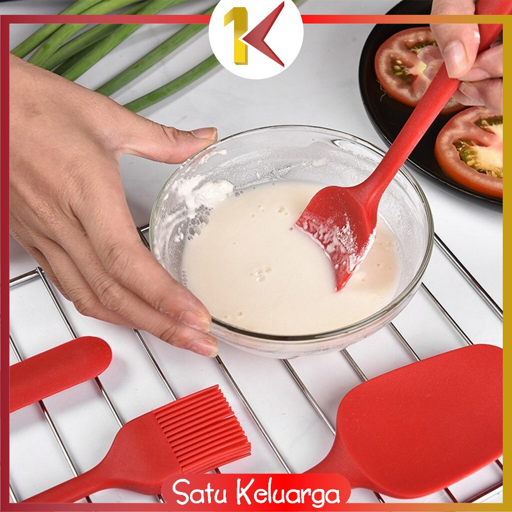 SK-C276 Spatula Silikon Tahan Panas Set 6IN1 Sutil Silicone Set Lengkap / Peralatan Dapur Kitchen Tool / Kitchen Utensil Set-5
