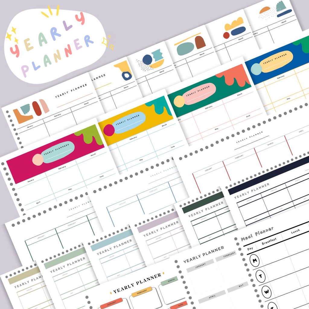 

Loose Leaf / Isi Binder Solucine - Yearly Planner -12 Lembar - A5 / B5