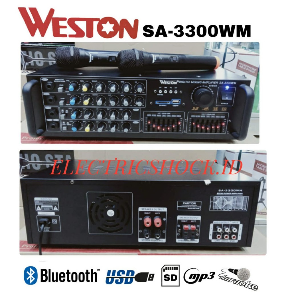 AMPLIFIER WESTON SA 3300WM/SA 3300 WM/SA-3300WM BLUETOOTH FREE MIC