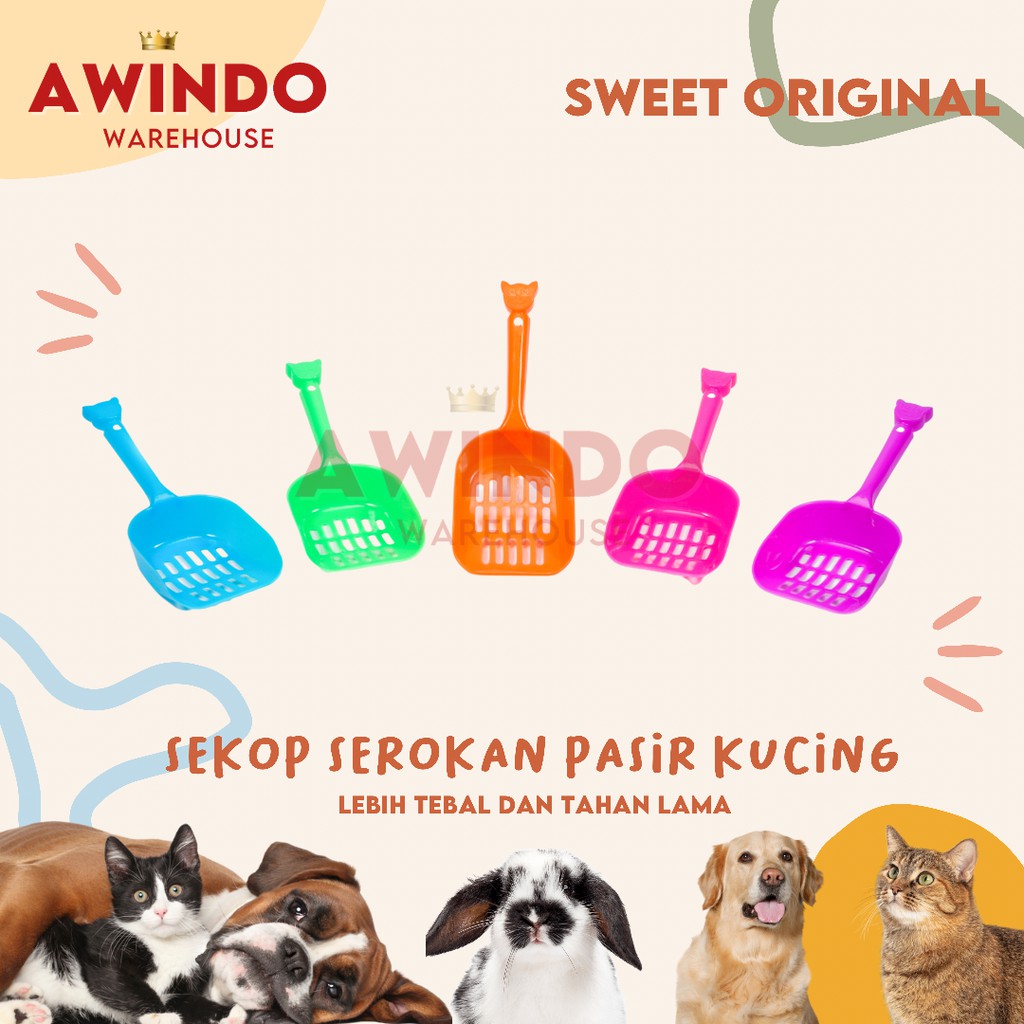 SEROKAN SEKOP SKOP SCOOP PASIR KOTORAN POOP HEWAN KUCING ANJING KELINCI SUGAR GLIDER HAMSTER MOTIF 1