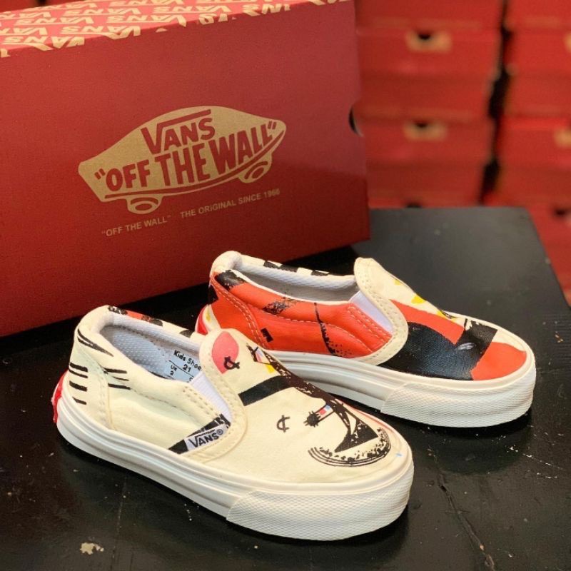 PROMO Sepatu Vans Anak Slip On Dinosaurus Laki-Laki Perempuan Premium Grade Original Import Quality