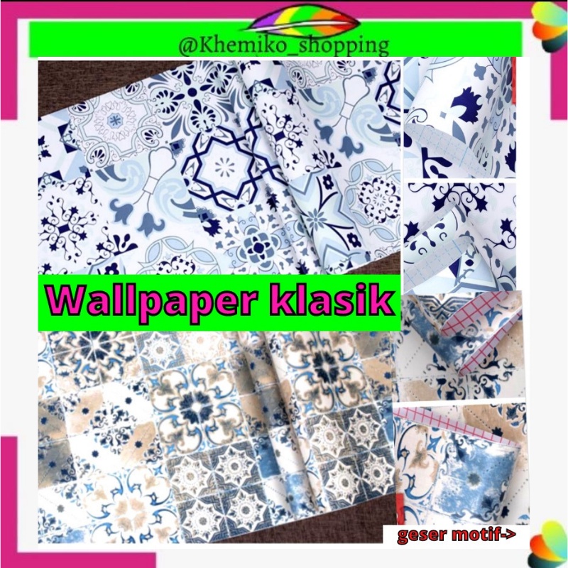 KMK Wallpaper Wall Paper 736 Walpaper Welpeper Dekor Tempelan Kramik Kamar mandi Decoration Tegel Ta