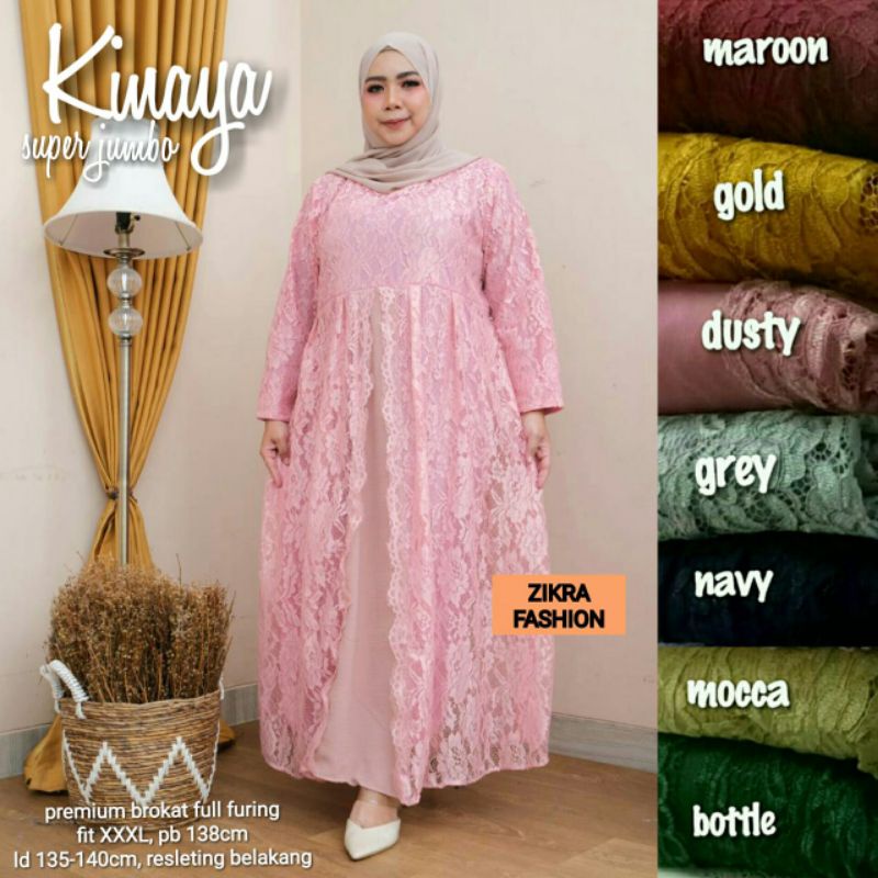 RESTOKKK KEBAYA DRESS SUPER JUMBO LD140 KINAYA
