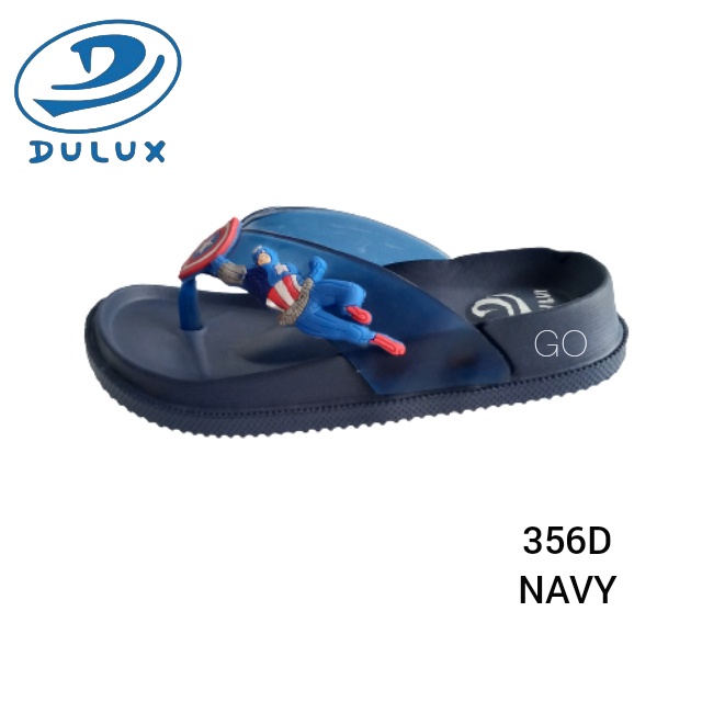 gof DULUX 356D C.A Sandal Jepit Anak Laki-Laki Motif Kapten Amerika UKURAN 24-29