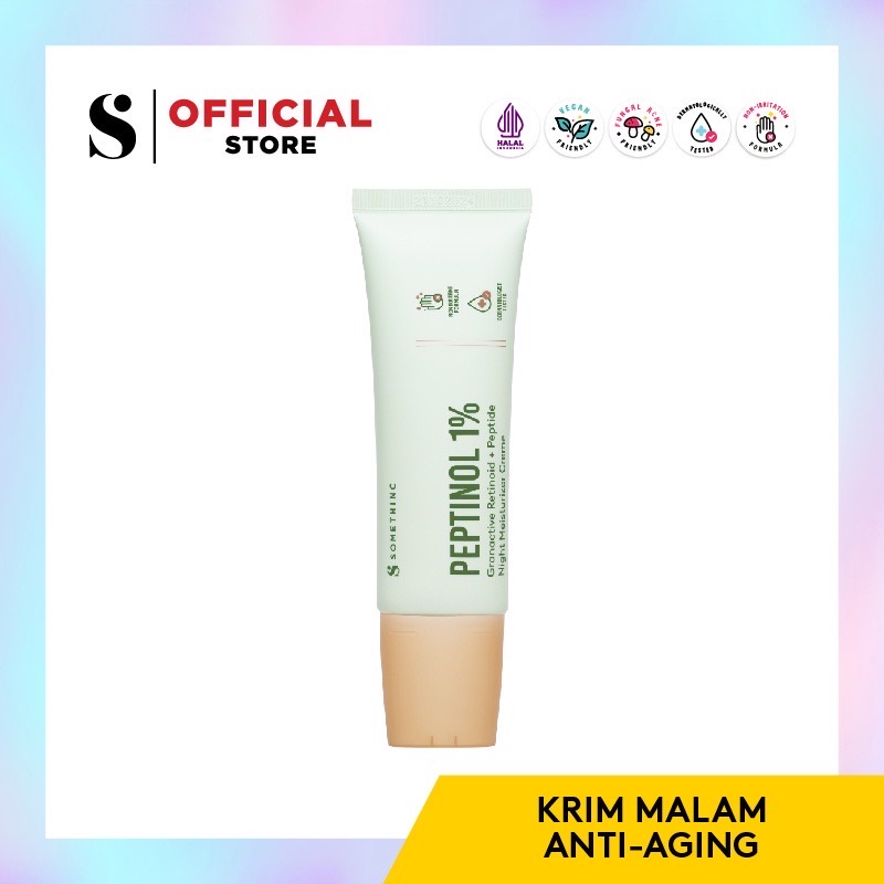 SOMETHINC PEPTINOL Indonesia / Anti Aging Series Granactive Retinoid Peptide Night Moisturizer Creme Toner / Basic Skincare Body Care Make Up Cleanser Essence Serum Eye Cream Gel Sunscreen Mask / Cushion Loose Powder Lipstick Lip Tint Sugar Wax Paket Set