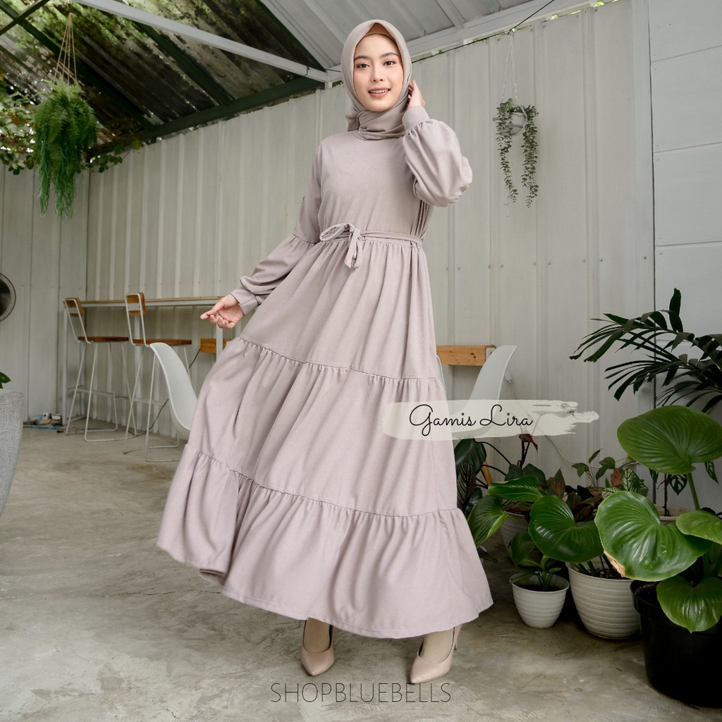 Cindy Gamis Susun Rempel - Maxi Dress Muslim Wafel Velvet