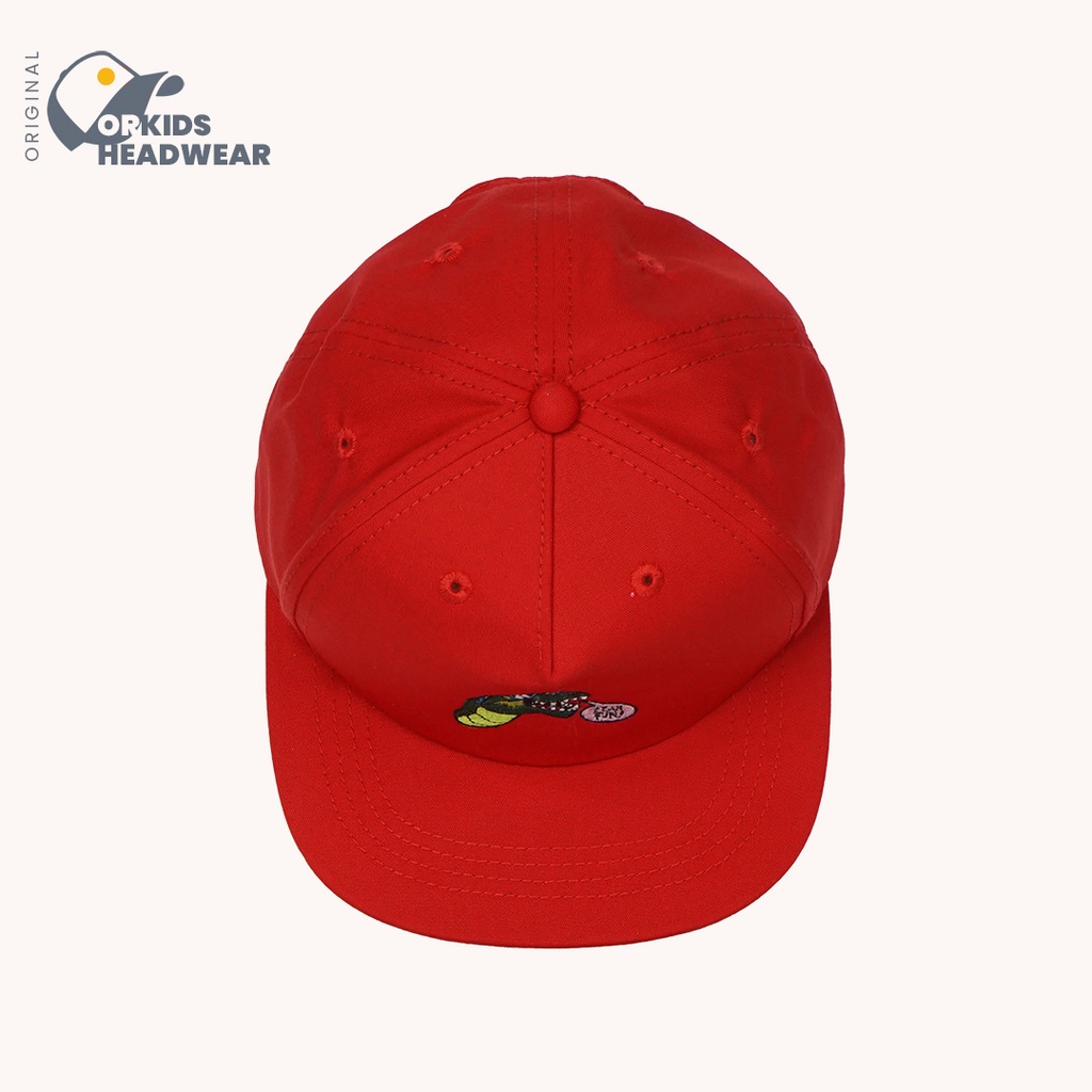ORKIDS Topi Anak Laki Laki Snapback Newera Dinofun Red-4