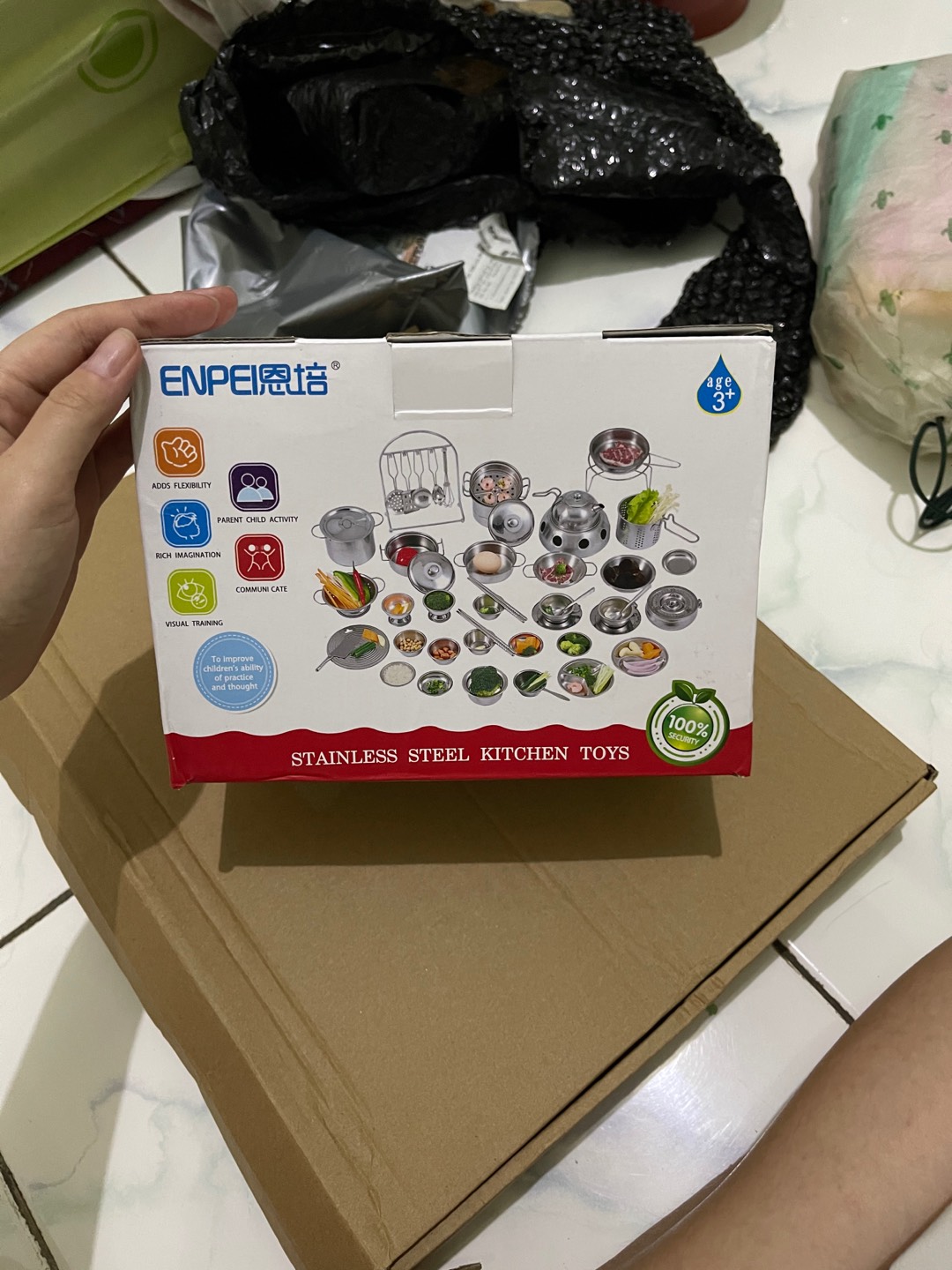 16 Pcs Set Mainan Simulasi Peralatan Memasak Dapur Bahan Stainless Steel Import Untuk Masak Anak